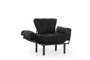 Atelier Del Sofa Nitta Single - Sillón de orejas Negro